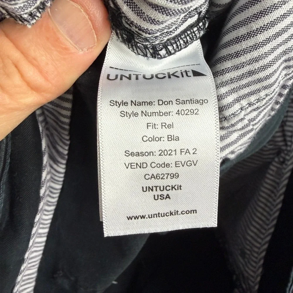 UNTUCKit Don Santiago Relaxed Fit Black Cotton Elastane Men's Jeans W34 L32‎